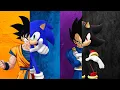 Goku and Vegeta vs Sonic and Shadow Two in the Same