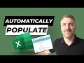 Auto-Populate Other Cells When Selecting Values in Excel Drop-Down List