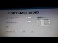 BODY MASS INDEX by java NetBeans