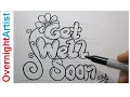 DIY Get Well Soon Card Easy Step By Step Black Marker