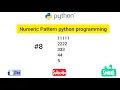 Numeric Pattern python programming series part - 8 Easy Learning Genius