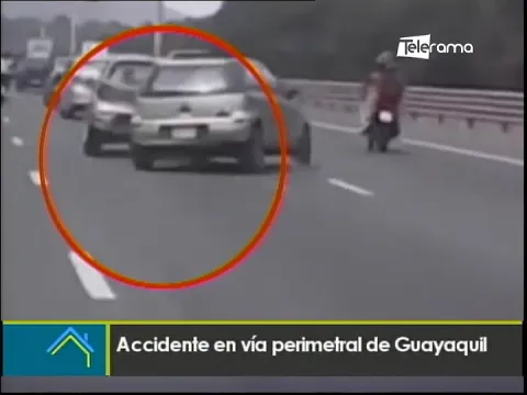 Accidente en vía perimetral de Guayaquil