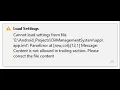 File was loaded in wrong encoding utf-8 android - cannot load settings from file C app iml
