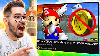 ZERANDO Super Mario 64 sem pegar NENHUMA MOEDA