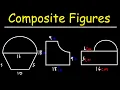 How To Find The Area of Composite Figures With SemiCircles - Prealgebra