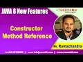 Java 8 Features Tutorials Constructor Method Reference by Mr Rama Chandra