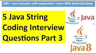 Java String Coding Interview Questions Part 3