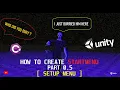 Create Start Menu In UNITY 3D Part 0 5 Set up Menu