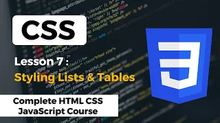 Styling Lists and Tables using CSS Complete HTML CSS JavaScript Course