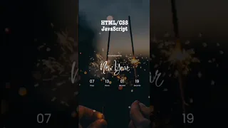 2024 New Year Date Countdown Tutorial HTML CSS JavaScript Create a Festive Countdown Timer