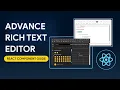 React Advanced Rich Text Editor Plugins WYSIWYG Collaboration 2026