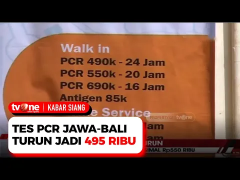 Harga Tes PCR di Jawa-Bali Mengalami Penurunan Sebesar 45 Persen