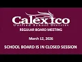 CUSD Regular Board Meeting - March 12 2026