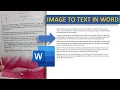 How to convert an image into text in Microsoft Word Convert a picture into text