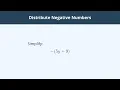 Distribute Negative Numbers - 1