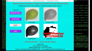Walnut Disease Detection Using CNN Convolutional Neural Network Python Project with Source Code