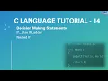 C Language Tutorial - 14 If else if ladder and Nested If