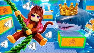 SOBREVIVIMOS al REY TIBURÓN en ESCAPA del MONO en ROBLOX 🦈🐵