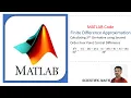 How to Find Derivative Numerically Using Finite Difference Approximation MATLAB code