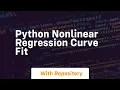 python nonlinear regression curve fit