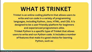 What is The Trinket Python