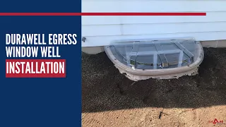 DuraWell Egress Window Well Installation Sandstone Shape Products