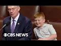 Congressman John Rose s son makes funny faces during House floor speech