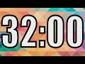 32 minute timer with Colorful background 32 minute countdown with alarm sound at the end