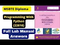 22616 programming with python pwp manual answers msbte manual answers