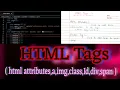 html tags html attributes anchor image div span tag comments class and ID Attributes