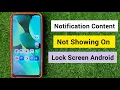 How to Fix Notification Content Not Showing on Home Screen Lock Screen on Android