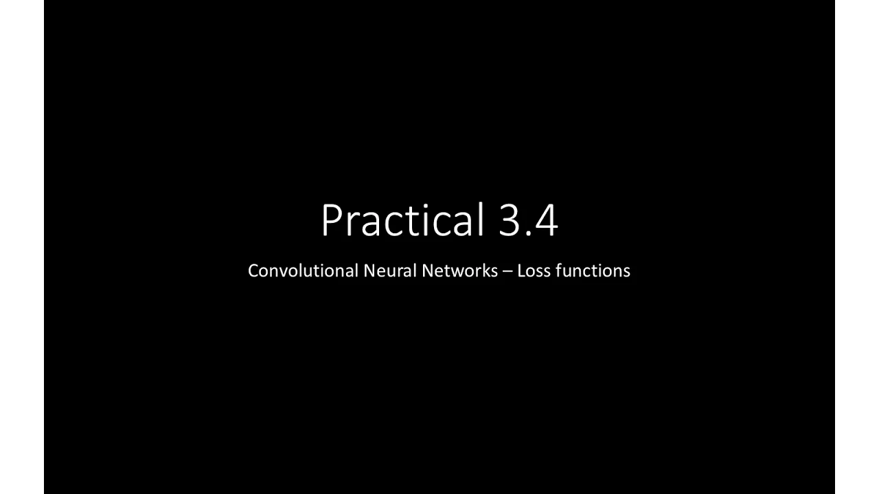 Practical 3.4 – CNN loss