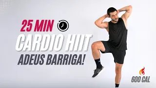 Treino em casa | Cardio 25 minutos para secar, faça por 7 dias para perder barriga!