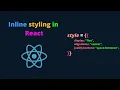 what is Inline styling in react and how to give inline style in react 2021