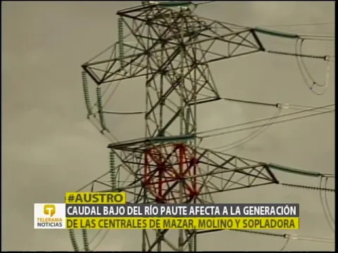 Caudal del Río Paute afecta a la generación de las centrales hidroeléctricas del Austro