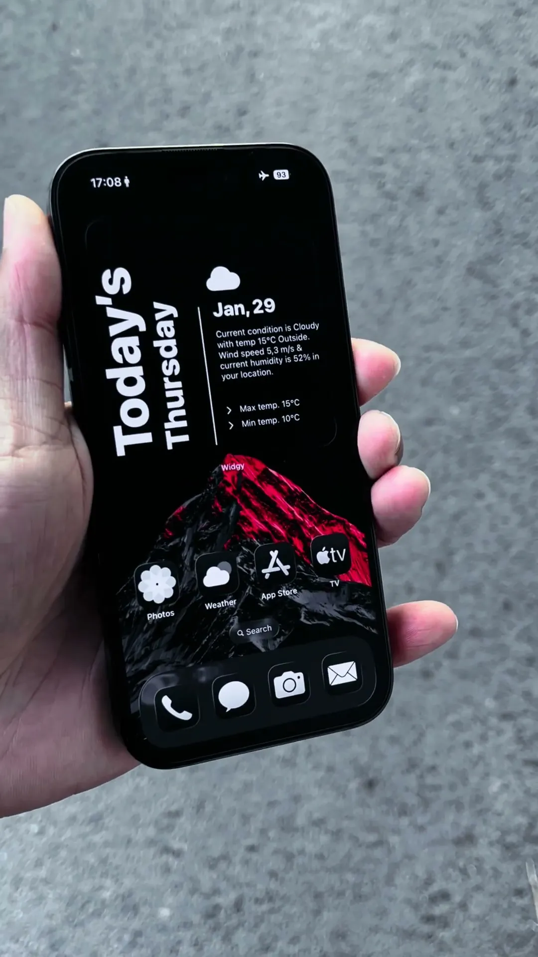 Crimson Peaks iPhone Wallpaper Setup Preview
