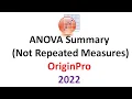 Download Lagu ANOVA Summary in Origin Pro