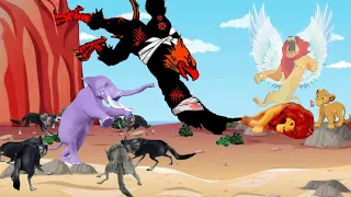 سيمبا و الوشاح الاسود وتحدي العمالقه كرتون الاسد سيمبا سيمبا و مغامرات حيوانات الغابه الذئاب 