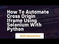 how to automate cross origin iframe using selenium with python