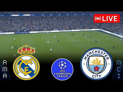 Video Thumbnail: Real Madrid vs Manchester City LIVE | Champions League 2025/26 | PES21 Simulation