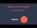 Bounce Animation Using Html CSS CSS Animation Tutorial