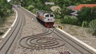 Kereta Api VS Rel Obat Nyamuk Spiral - Trainz Simulator