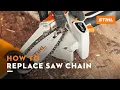 STIHL GTA 26 How To Replace The Saw Chain Instruction