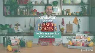 Bubble tea tropical con gelatina | kiwilimón recetas