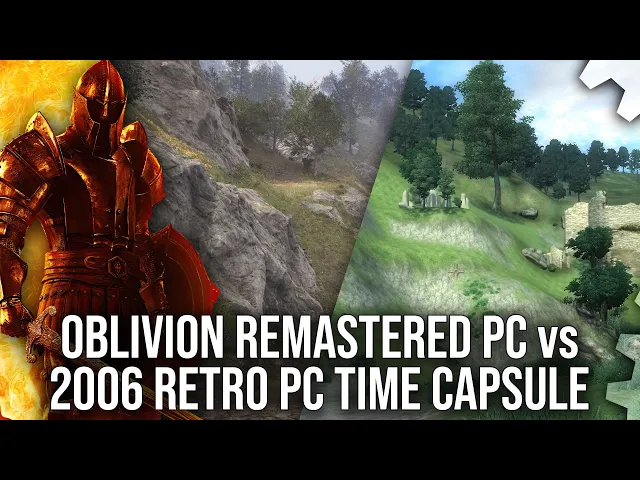 The Elder Scrolls 4 Oblivion Remastered vs Original 2006 Release on Retro PC Time Capsule