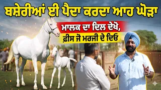 ਘੋੜੇ ਦੇ ਮਾਲਕ ਦਾ ਦਿਲ ਦੇਖੋ,, ਜੋ ਮਰਜੀ ਫੀਸ ਦੇ ਦਿਓ,, ਪਰ ਪੈਦਾ ਐਨੇ ਬਸ਼ੇਰੀ ਈ ਕਰਨੀ ਆਂ