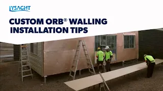 Using LYSAGHT CUSTOM ORB as a wall cladding