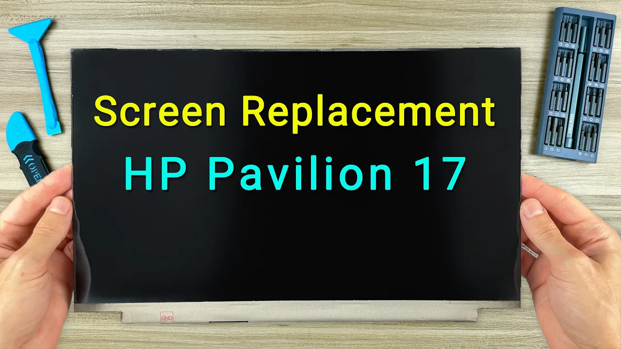 HP Pavilion 17-e Laptop Screen Replacement Procedure. 