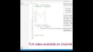 Alphabet M python pattern