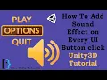 Sound effect On UI Button Click Unity3d Tutorial Tips